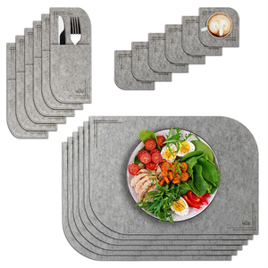定制可用餐具毛毡餐垫防滑圣诞餐垫桌垫 - Product Image 1