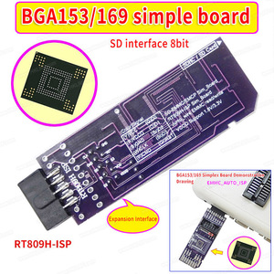 Hot Sale BGA153/169 SD-EMMC Interface 8bit 1.8V RT809H-<strong>ISP</strong> Detachable Simple Reading Adapter Board - Product Image 2