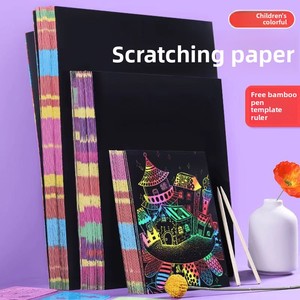 Bán buôn sáng tạo Scratch-off giấy nghệ thuật cho thấy tuyệt đẹp mảnh của nghệ thuật sau khi loại bỏ mực nghệ thuật cung cấp - Product Image 1