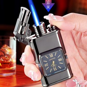 Creative Multifunctional <strong>Clock</strong> <strong>Lighter</strong> Personalized Blue Direct Charge Advanced Gift <strong>Lighter</strong> - Product Image 3