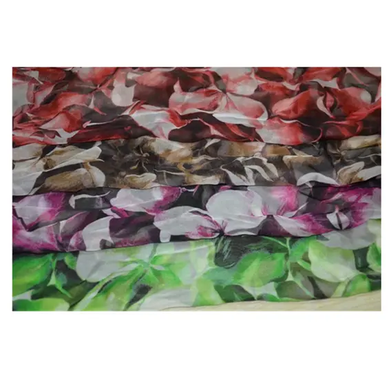 Tela de seda china teñida y estampada digital, exportada a tela de seda italiana