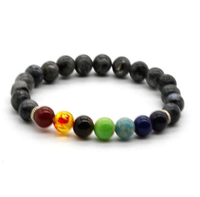 Labradorite noir + 7 couleur