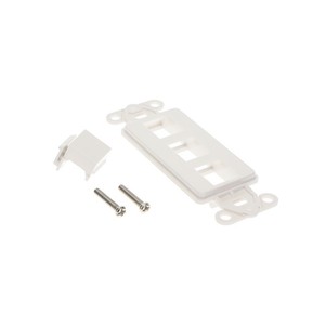 AX106574-EW tek Gang KeyConnect Keystone konektörü faceframes çerçeveleri modülü çerçeve 106 dubleks 3 Port AX106574EW düz - Product Image 1