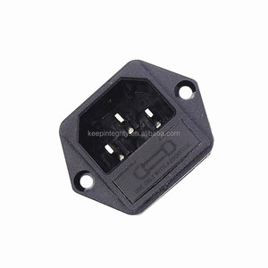 10A 250V 3Pin IEC320 C14 Inlet ทองแดง AC ซ็อกเก็ตไฟชายพร้อมฟิวส์และหู2-In-1สวิตช์ไฟคอมพิวเตอร์ - Product Image 3