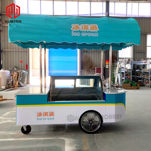 Mobile Food Kiosk Ice Cream Push Cart Mini Food <strong>Trailer</strong> Coffee Car Ice Cream Push Cart <strong>Electric</strong> Mini Shopping <strong>Trolley</strong> Cart