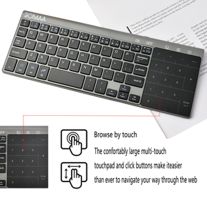 Teclado inalámbrico Slient con Touchpad, teclado numérico Bt 3,0 para tableta, portátil y TV - Product Image 3