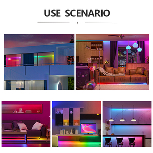 แถบไฟ LED Rgbic ดิจิทัล24โวลต์แบบโปรแกรมได้ไฟ LED ปรับสีได้ตามต้องการสำหรับติดผนังเพดาน