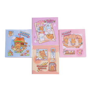 A6迷你可爱卡通口袋记事本绘本素描本精装书带带笔记本 - Product Image 1