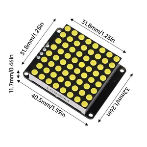 HT16K33 8 matrice catodo comune a LED modulo Display a matrice di punti I2C interfaccia modulo di controllo Display a LED - Product Image 5