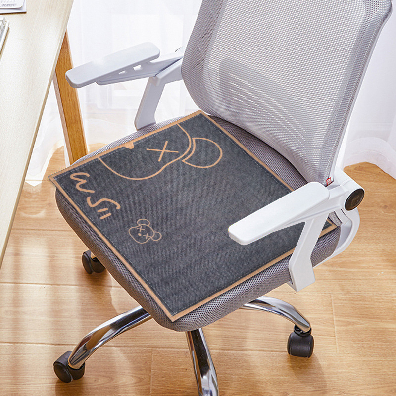 Seat Cushion - Golden Half Bear - Dark Gray