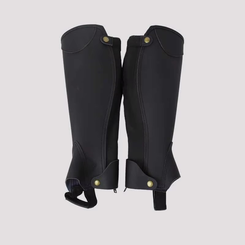 Black microfiber leg guards