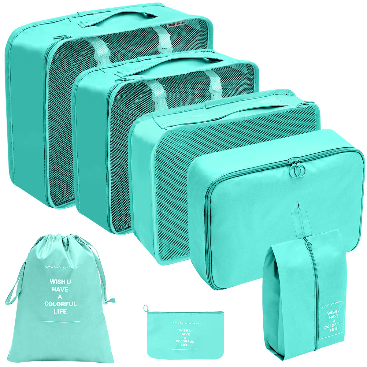 Sku-12-seven piece set bright blue