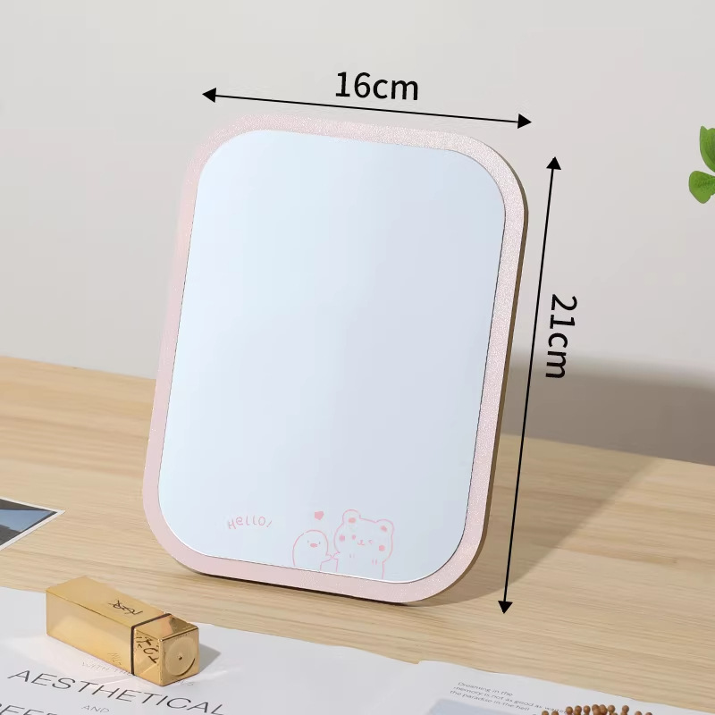 Square Bear Mirror - Light Blue