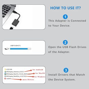 USB 3,0/2,0 UHDMI PC de escritorio TV PVC Jacket Adapter 1080P Video Audio Converter para múltiples dispositivos para uso en computadora - Product Image 3
