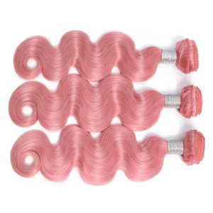 สีชมพูรวมกลุ่มกับ Body Closure Body WAVE สีบราซิลมนุษย์ผมสานการรวมกลุ่ม - Product Image 2