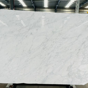 モダン天然石Bianco Carrara白大理石スラブ研磨Gioiaイタリア白カララ大理石タイル屋内用ヴェローナ
