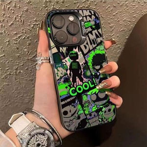 Serin hayalet çocuk Doodle durumda IPhone 11 için uyumlu 16 12 15 13 Pro Max 8 16 17 artı SE X XR XS Max kaplama Metal Lens kapağı - Product Image 2
