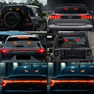 Universal <strong>12V</strong> Car Window Decoration Light Triangle Devil's Eye USB Socket <strong>Red</strong> Yellow Animated Eyes for Cars <strong>Led</strong> - Product Image 3