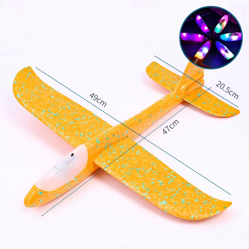 Spinner acrobatico luminoso da 48 cm con testa arancione