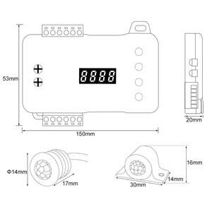 Easy Install Dynamic Staircase Controller <strong>LCD</strong> Digital <strong>Display</strong> 2 PIR <strong>Motion</strong> <strong>Sensor</strong> Stair Light Controller for 16 Steps DC 12V 24V - Product Image 4