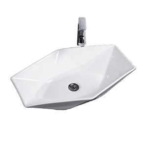 欧洲单水槽外壳形状容器水槽白色陶瓷台面洗手盆设计 - Product Image 6