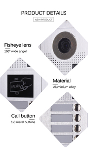 Videocitofono a 2 vie videocitofono personalizzato per porta appartamento villa con controllo accessi - Product Image 6