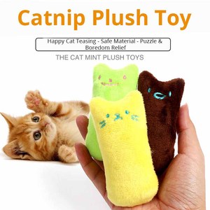 Pet Eco-friendly Fabric <strong>Catnip</strong> Toy With Face Expression Cute Finger Shaped Interactive <strong>Cat</strong> <strong>Catnip</strong> Plush Toy