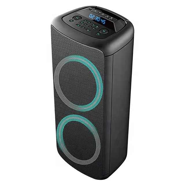 Speaker Kayu 10 inci OEM, speaker menyala dengan USB untuk pesta bar