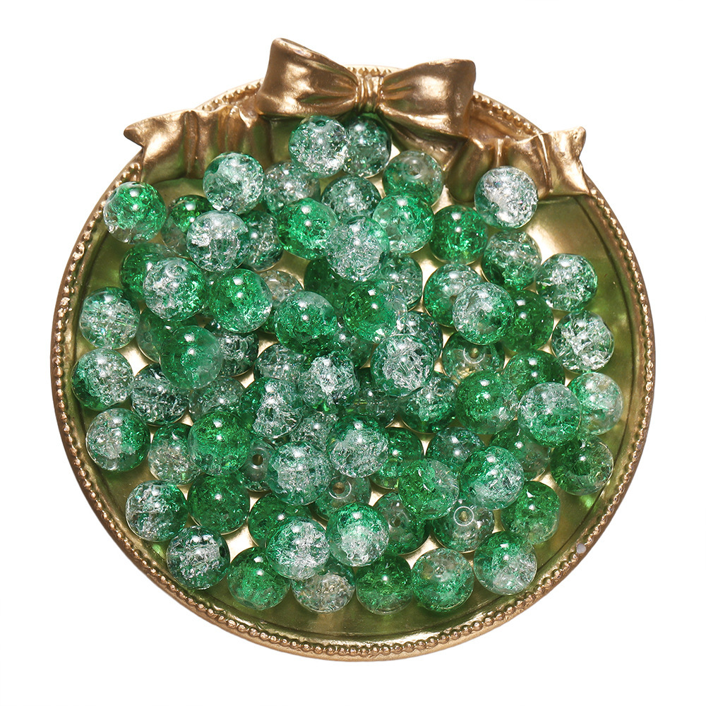 Perles de verre éclatantes - Vert foncé