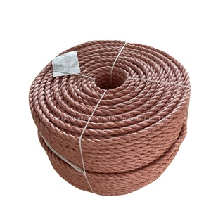 Polypropylene <strong>PP</strong> Rope in Tan Color 3 Strands <strong>Twisted</strong> 10mm - Product Image 2