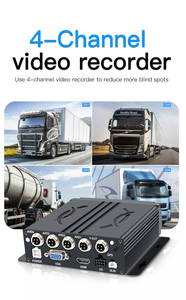 CCENTEN-cámara de visión trasera para coche, dispositivo de 7 pulgadas, AHD, 1080P, 4CH, mdvr, pantalla dividida Quad, para camión, vehículo escolar, autobús - Product Image 2