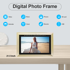 Pros Customize Wooden Digital Frame 21,<strong>5</strong>&quot; 22&quot; <strong>LCD</strong> IPS <strong>Display</strong> Wall Mount Loop Video Digital Photo Frame <strong>With</strong> <strong>Motion</strong> <strong>Sensor</strong> - Product Image 4