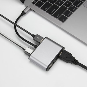 8 in 1 HUB tipi C USB3.0 + USB2.0 * 2 + USB-C PD + HD + VGA + TF + ses cep telefonu DVD oynatıcıları ve PVC ile monitörler için - Product Image 6