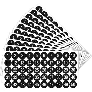 สติ๊กเกอร์ตัวเลข1ถึง50มีกาวในตัว,สติกเกอร์ไวนิลติดต่อกันเลขสำหรับการจำแนกสินค้าคงคลัง - Product Image 1