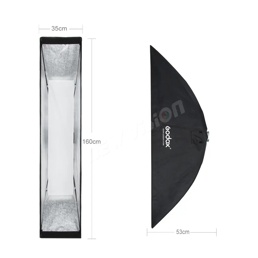 Godox-Softbox Rectangular de rejilla, 35x160cm, 14 "x 63", montura Bowens para Flash estroboscópico de estudio fotográfico