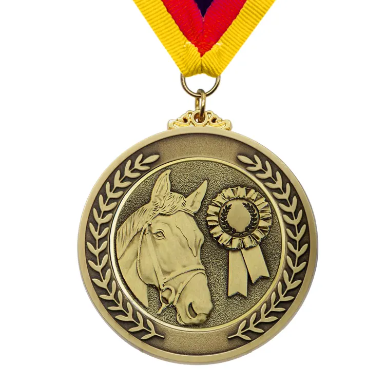 Venta al por mayor de Metal Ghana caballo resina medallas