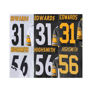 2025 mới bán buôn giá rẻ tùy chỉnh khâu pittsburgh áo bóng đá mỹ #56 Alex Highsmith #31 daijun Edwards - Product Image 1