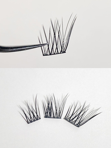DOUDOUTIAN ODM Wholesale Glancing Like Silk Slanting <strong>Fluttering</strong> Eyelashes Soft Natural Synthetic False Mink <strong>Lashes</strong> Length Mix