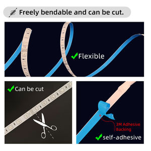 SMD2835กำหนดเอง5เมตร IP20กันน้ำแอปควบคุม cuttable มีความยืดหยุ่น <span class=keywords><strong>RGB</strong></span> เชือกไฟ <span class=keywords><strong>LED</strong></span> แถบไฟ <span class=keywords><strong>LED</strong></span> - Product Image 5