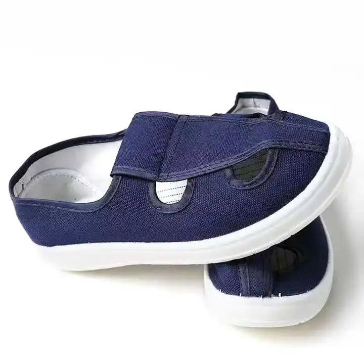 Chaussures de sécurité en PVC Esd pour salle blanche d'atelier sans poussière à 4 trous respirants