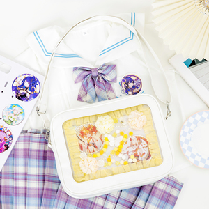 <strong>Low</strong> <strong>Moq</strong> Custom Ita <strong>Bag</strong> with Clear Window Pu Leather Ita <strong>Bag</strong> Insert for Pin Display - Product Image 2