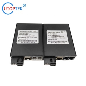 ตัวแปลง RJ11โทรศัพท์2ช่องสัญญาณ UT-2P1E-T ช่อง/R + 1-Port 10/100ม. อีเธอร์เน็ตไปเป็นสื่อใยแก้วนำแสงสำหรับการรับส่งโทรศัพท์ไอพี - Product Image 5