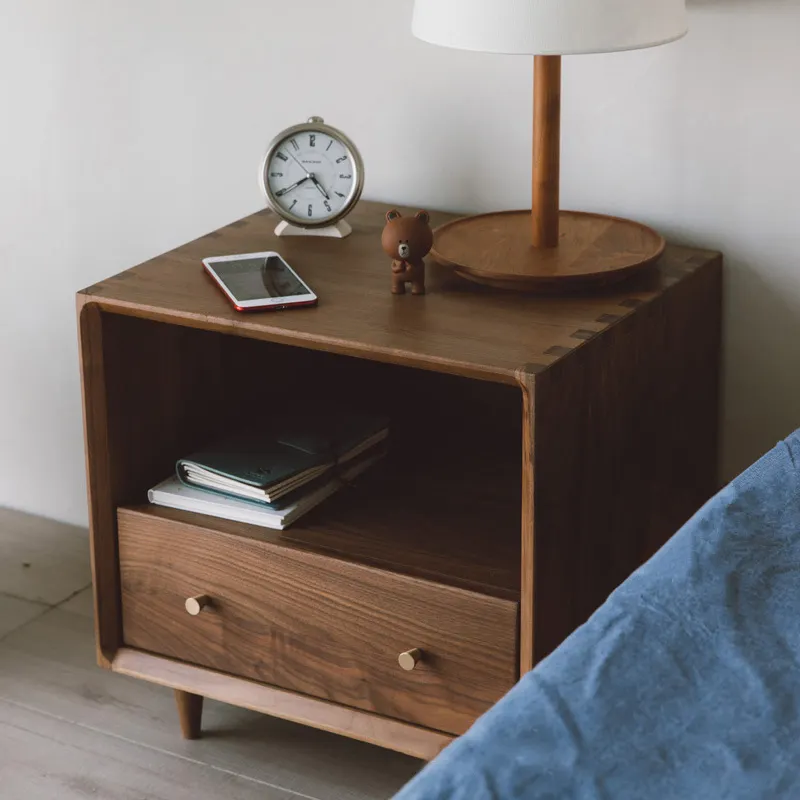 Haohe Wholesale Modern Bedroom Nightstand Solid Wood Night Stand Bedroom Furniture Set Home For Bedroom Storage