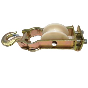 Gancho de polea de tracción de cable de polea única de grado industrial Rodillo de encordado aéreo OEM personalizable para encordar Conductor de cable - Product Image 2