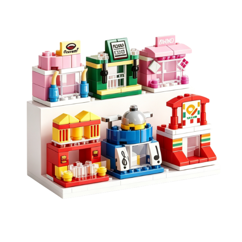 Mini Street Block House 6-en-1, 137 pièces