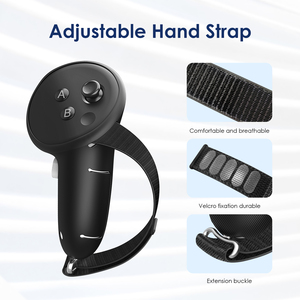 Controller Grips Cover for Meta/Oculus <strong>Quest</strong> 3S/<strong>Quest</strong> 3 Accessories with Battery Opening Cover and Knuckle Straps Protector - Product Image 5
