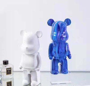 Factory Wholesale Diy Resin Craft White <strong>Bear</strong> Figurine 28cm 50cm 80cm Size <strong>Bear</strong> Sculpture Fluid <strong>Bear</strong> Bearbrick Blank - Product Image 6