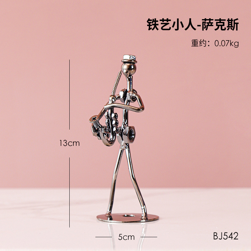 Saxophone-iron art figure