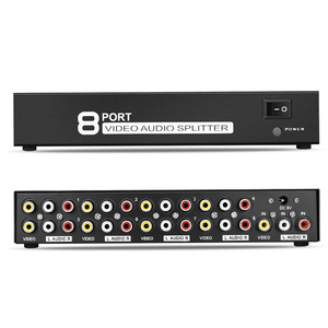 Conmutador AV RCA de 8 entradas y 1 salida, Selector de Audio y vídeo para 8 reproductores multimedia, DVD, TV box Share 1 TV
