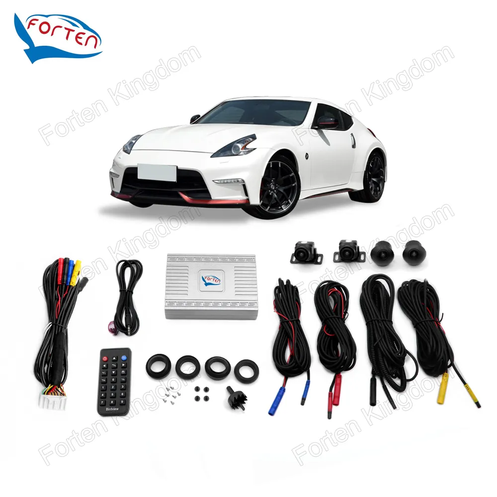 3D Surround 360 derece araba dvr'ı kayıt Dash Nissan 370Z için araba için 360 derece kamera 2015-2023 araba 360 kamera